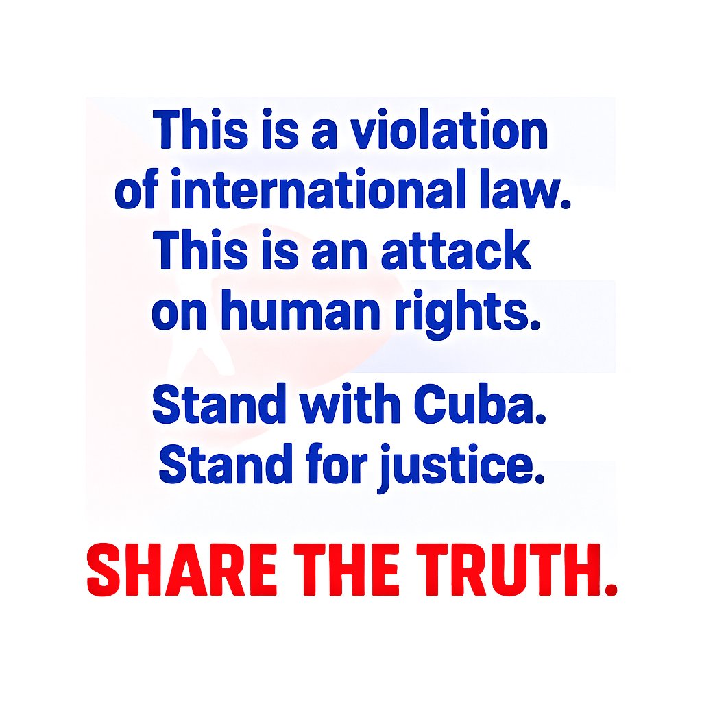 The US blockade's cost to #Cuba surged by 49% last year, reaching over $7.5 billion. This isn't just a number, it's a violation of human rights, blocking life-saving medicines, food, and fuel for millions.   

The world has voted 187-2 to end it. It's time. 

#TumbaElBloqueo