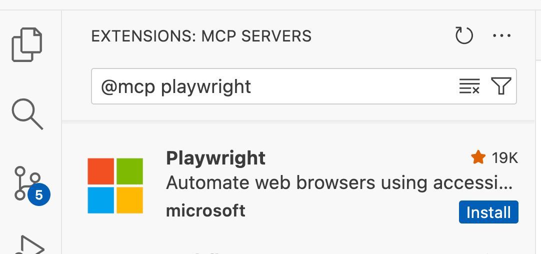 MCP server spotlight: Playwright MCP Server 🎭
- Run automated UI tests in the editor
- Debug flaky tests faster
- Validate user flows alongside your code
 
Find it in VS Code Insiders, or install with a single click via the new <a href="/github/">GitHub</a> MCP Registry! github.com/mcp/microsoft/…