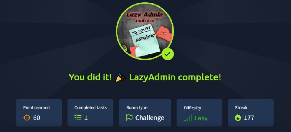 707_Roi's tweet image. Nothing beats hands-on privilege escalation practice! LazyAdmin on @RealTryHackMe taught me how exposed backups and sloppy scripts can lead to full system compromise. Seeing lazy admin habits turn into real attack paths was a wake-up call. #LinuxPrivEsc #SysAdmin #PenTesting