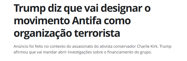 Olha só, mais um capítulo da terrível ditadura venezuelana… ah não, espera, é nos EUA mesmo! Transformar oposição em terrorista é coisa que só vemos em regimes autoritários, né? Incrível como essas coincidências acontecem…