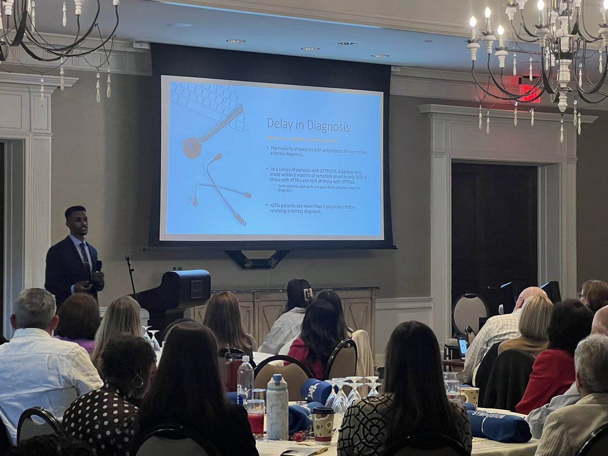 The Amyloidosis Army wants to thank Dr Ampadu for an amazing presentation at the 19th Annual Spartanburg Heart Failure Symposium we were honored to present with him and spread awareness. Thank you to “TIFF” Vaughn BSN RN for showing the Real southern hospitality!  Over 100 health