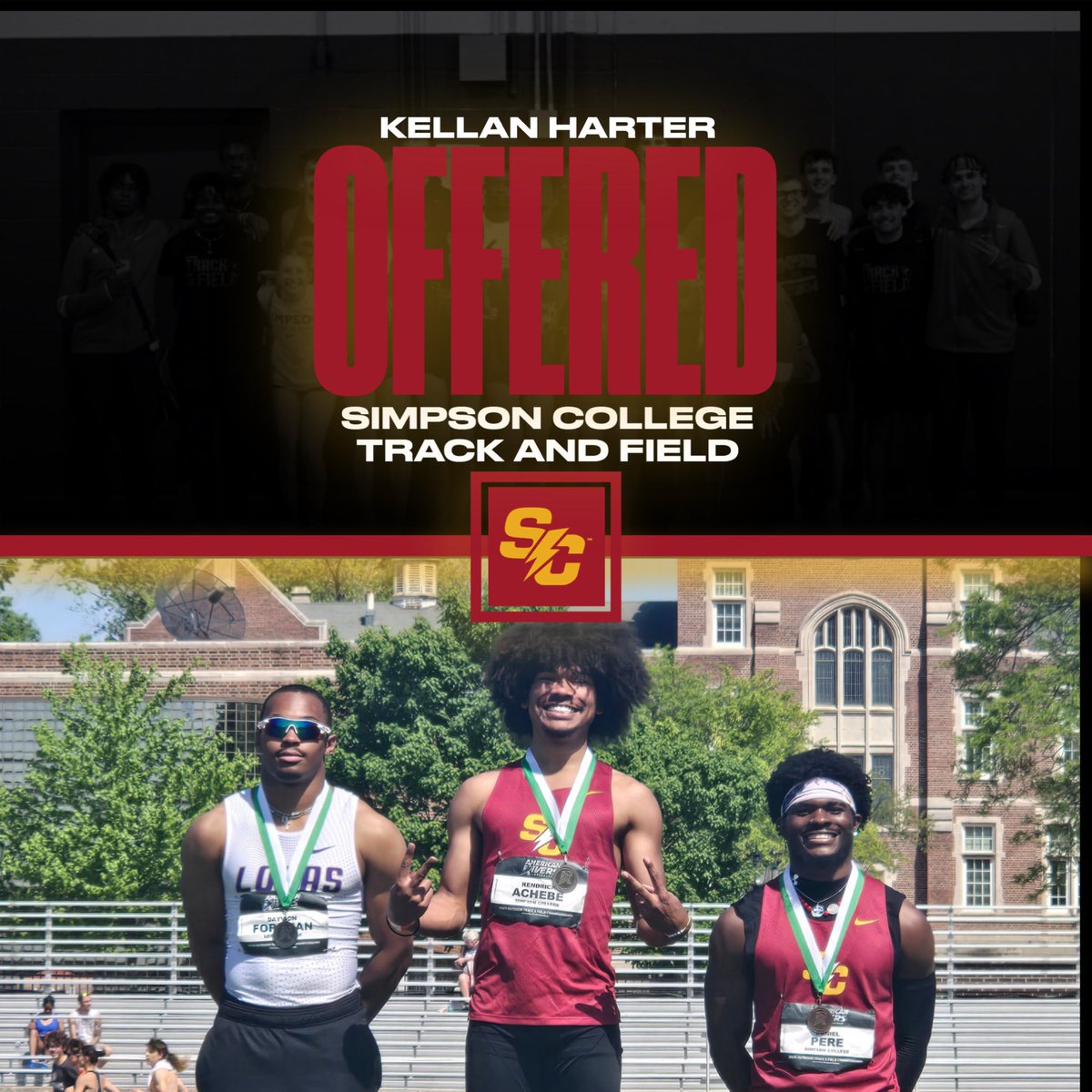 After a great talk at school with <a href="/SimpsonXCTF/">Simpson XC/TF</a> I am beyond grateful to receive my 2nd collegiate offer!!!