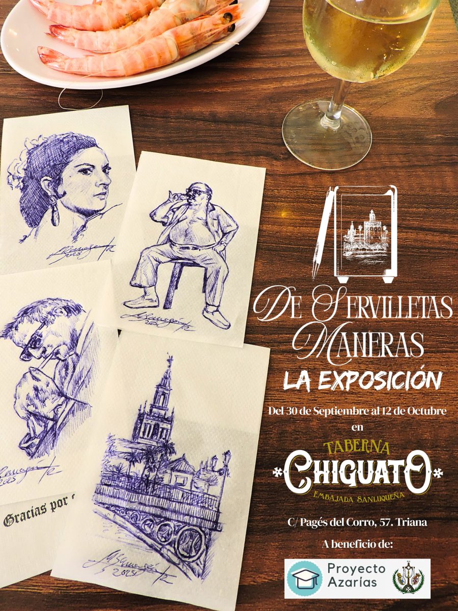 NOTICIAS | N. H. D. Manuel Barragán Rasero organiza la exposición “De Servilletas Maneras”, cuyos beneficios estarán destinados al Proyecto Azarías.

La exposición podrá visitarse desde el 30 de septiembre hasta el 12 de octubre en la taberna “Chiguato”.

¡No se la pierdan!