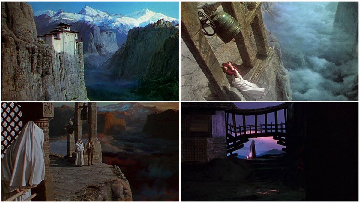 Jack Cardiff on Black Narcissus (1947):

"The funny thing was that when we were preparing the film, we took it for granted we would go to India and do the real thing in India. And then, when the subject came up, Michael Powell said "No, we are going to do it all in the studio".