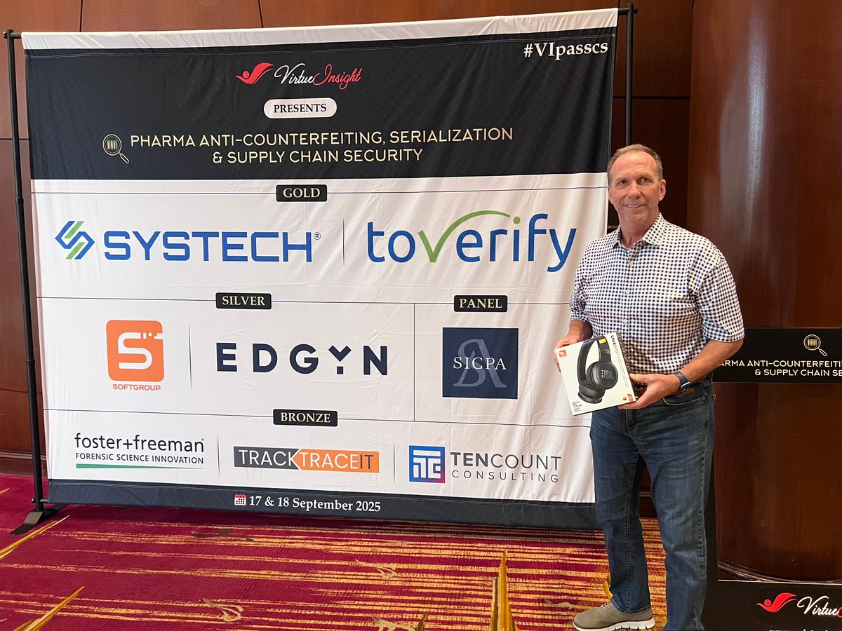 virtue_insight's tweet image. 🏅 Winner Announcement! Please join us in congratulating Gerald Miller from @GileadSciences , for winning the Lucky Draw at #Pharma #AntiCounterfeiting, #Serialization & #SupplyChain Security 2025! tinyurl.com/y6dwb6x6
Thank you to everyone who attended and participated. You…