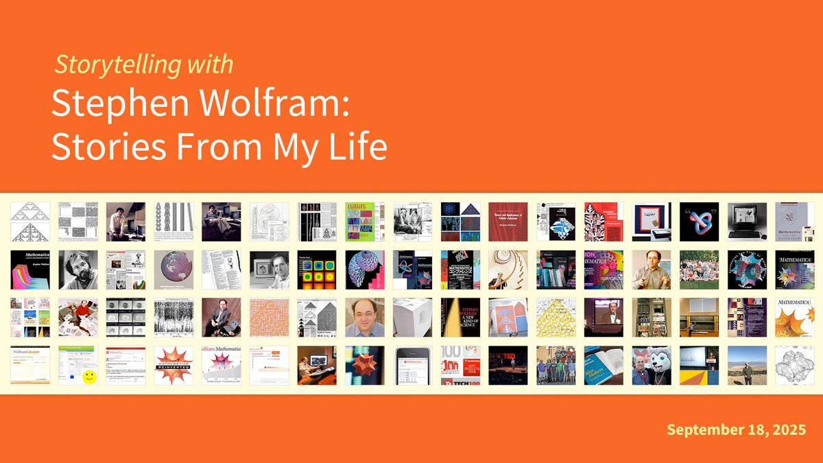 SW_StreamBot's tweet image. LIVESTREAM ALERT! 🥳
Join @stephen_wolfram for more stories from his life today at 4:00pm ET!     
. 
youtube.com/@WolframResear… 
twitch.tv/stephen_wolfram