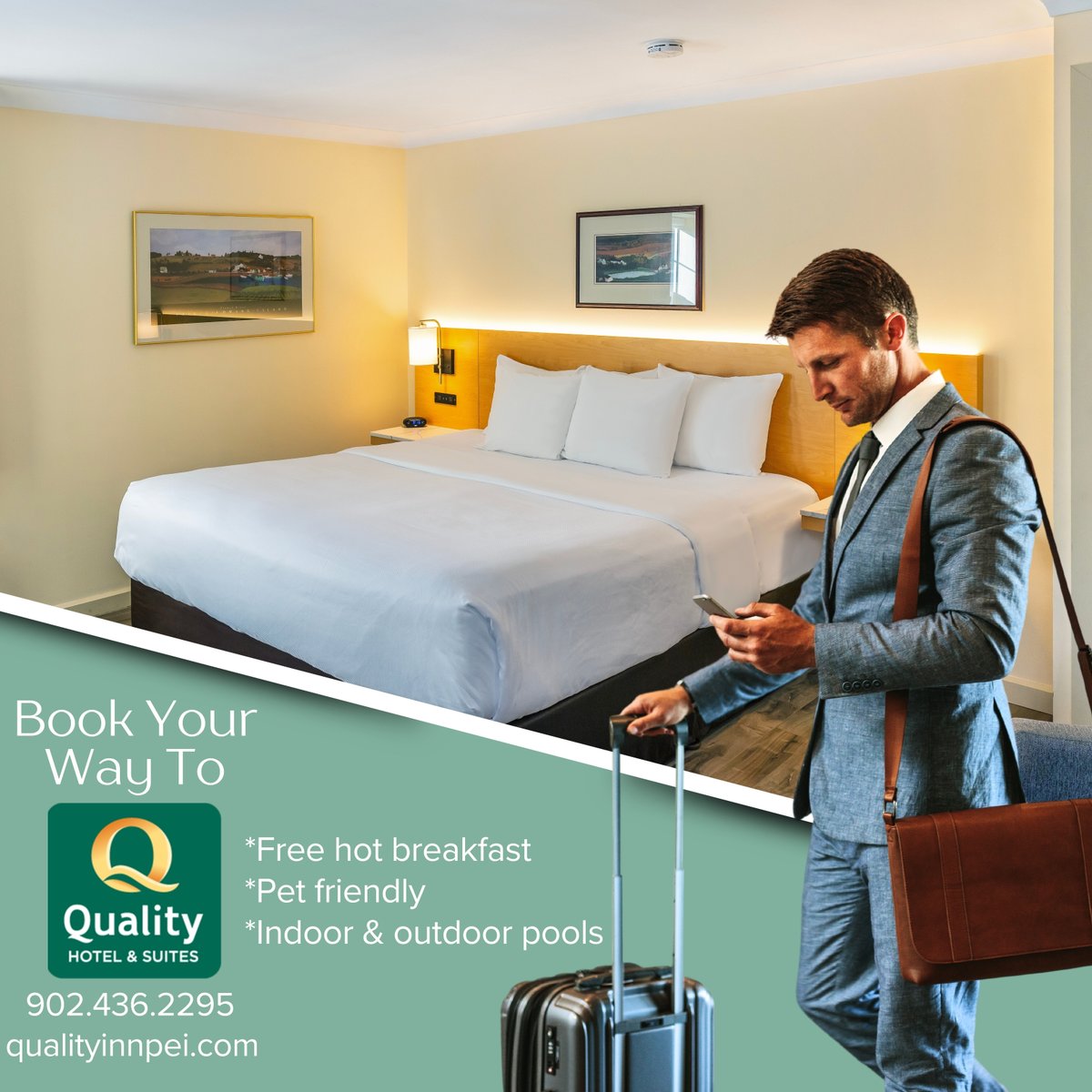 Your Summerside getaway starts here. Whether you’re visiting for adventure, work, or just a little escape, our rooms at Quality Inn &amp; Suites Summerside are designed for comfort and convenience. Unwind, recharge, and wake up ready to make the most of your time on PEI