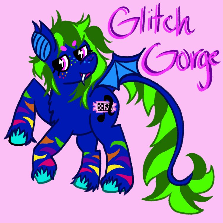 lemonzotz's tweet image. my interpretation of @sunnibeebs ponytown oc, glitch gorge!! #mlp #ponysona
