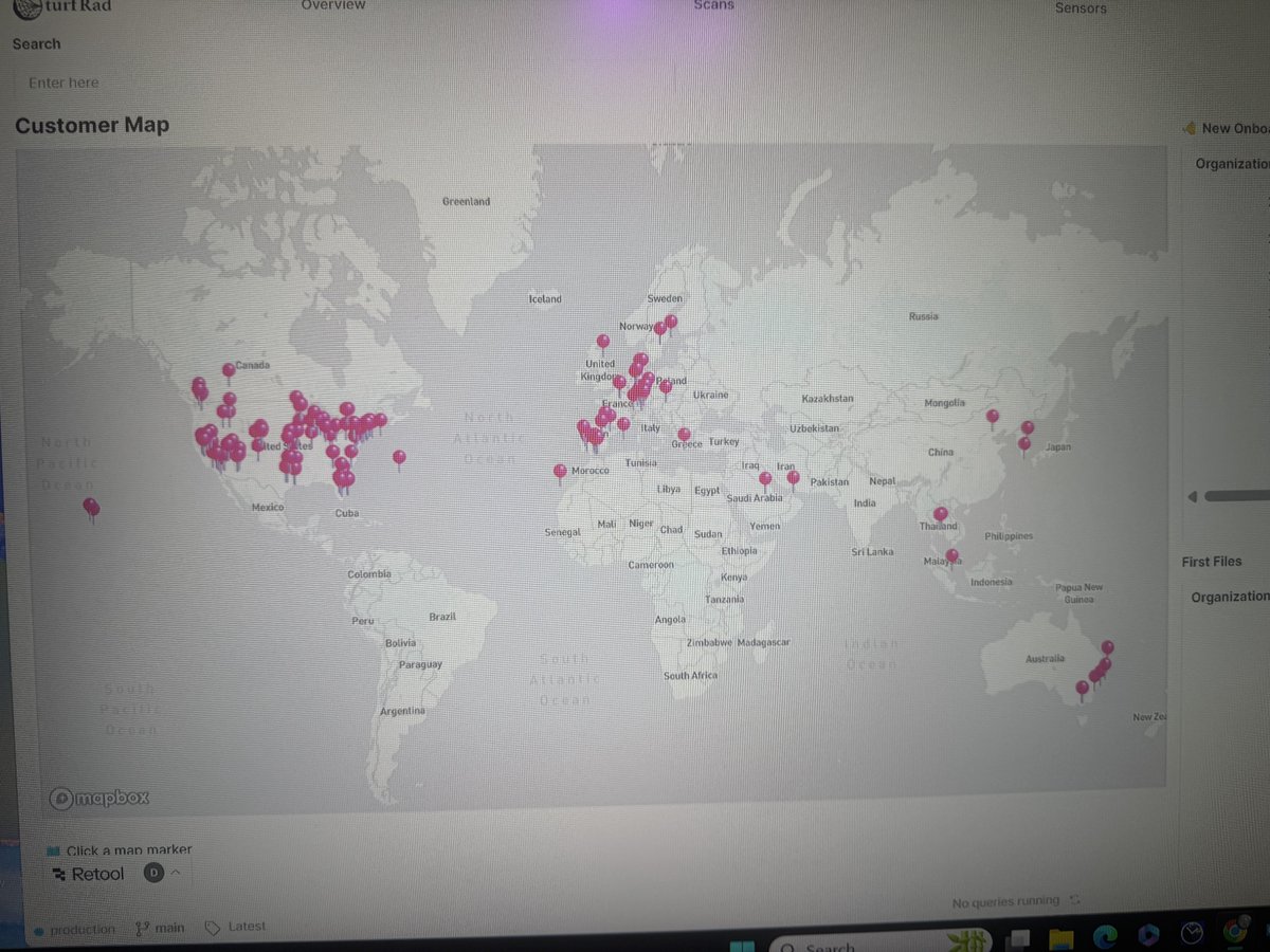 My <a href="/TerraRadTech/">turfRad</a> turfRad Mission Control dashboard shows sites today where sensors are in use. 

Pretty cool tool for <a href="/turfmow/">Mow R.</a> and I as Agronomists and Support people.