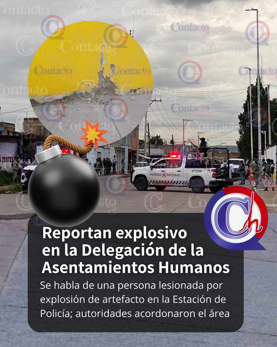ContactoHoy's tweet photo. Un artefacto aparentemente casero estalló este jueves por la tarde al exterior de la Estación Sur de la Dirección Municipal de Seguridad Pública.  https://t.co/gcWYhsEVqR https://t.co/Tjk2MaK3Ce