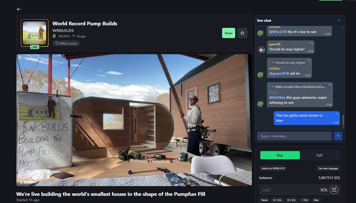 This has got to send sooner or later... Such a great narrative with some real skill. Dev seems down to earth and determined LFG

$WRBUILDS 

AMat4bKJ9REGR6ErwVmZtME5hVCzj3t7hUCd8dLapump