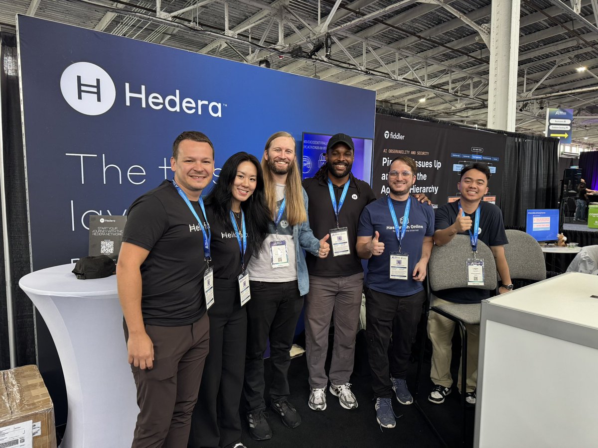 alili912's tweet image. Wrapped up an amazing 2 days at the @AIconference always a great time with my team ❤️ 

@hedera Brings trust to the world of AI

#HederaxAI