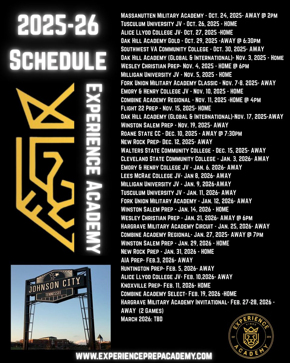 🏀🏀 College Coaches 🏀🏀

🔥 2025-2026 Game Season 🔥

📍🛑📅👇🏽📅🛑📍

#ExperiencePrepAcademy 
#KingsNation
 
<a href="/HoopDirt/">HoopDirt.com</a>
<a href="/POSTGRADFORUM/">THE POST GRAD PLATFORM</a> 
<a href="/KevinMoses38/">Kevin Moses LLC</a>
<a href="/TheUncommitted0/">The Uncommitted</a> <a href="/JUCOadvocate/">JUCOadvocate - Brandon Goble</a> <a href="/JucoRecruiting/">JucoRecruiting.com</a> <a href="/Uorangemen2/">Coach Davis Sr, 25yrs plus experience</a> <a href="/TopPreps/">TOP PREPS - Free Sports News, Videos & Information</a>