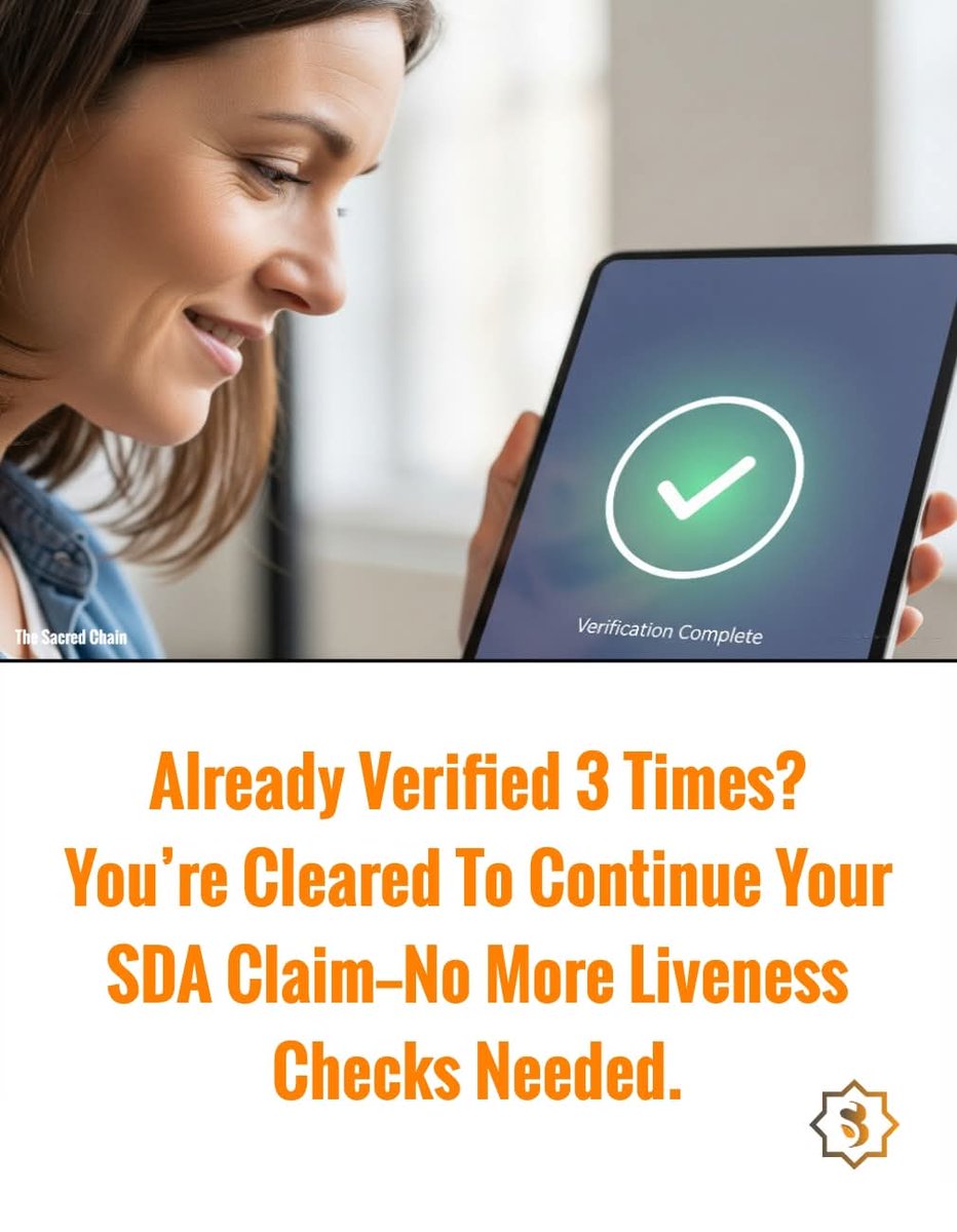Celinea513's tweet photo. 🌙 Already Verified 3 Times?
You're all set! ✅
No more Liveness Checks needed—you're officially cleared to continue your SDA Claim process smoothly. 💼💫
#SidraChain #SDAclaim #GLNsGlobal #Web3Verification https://t.co/V0dCY8BLaR