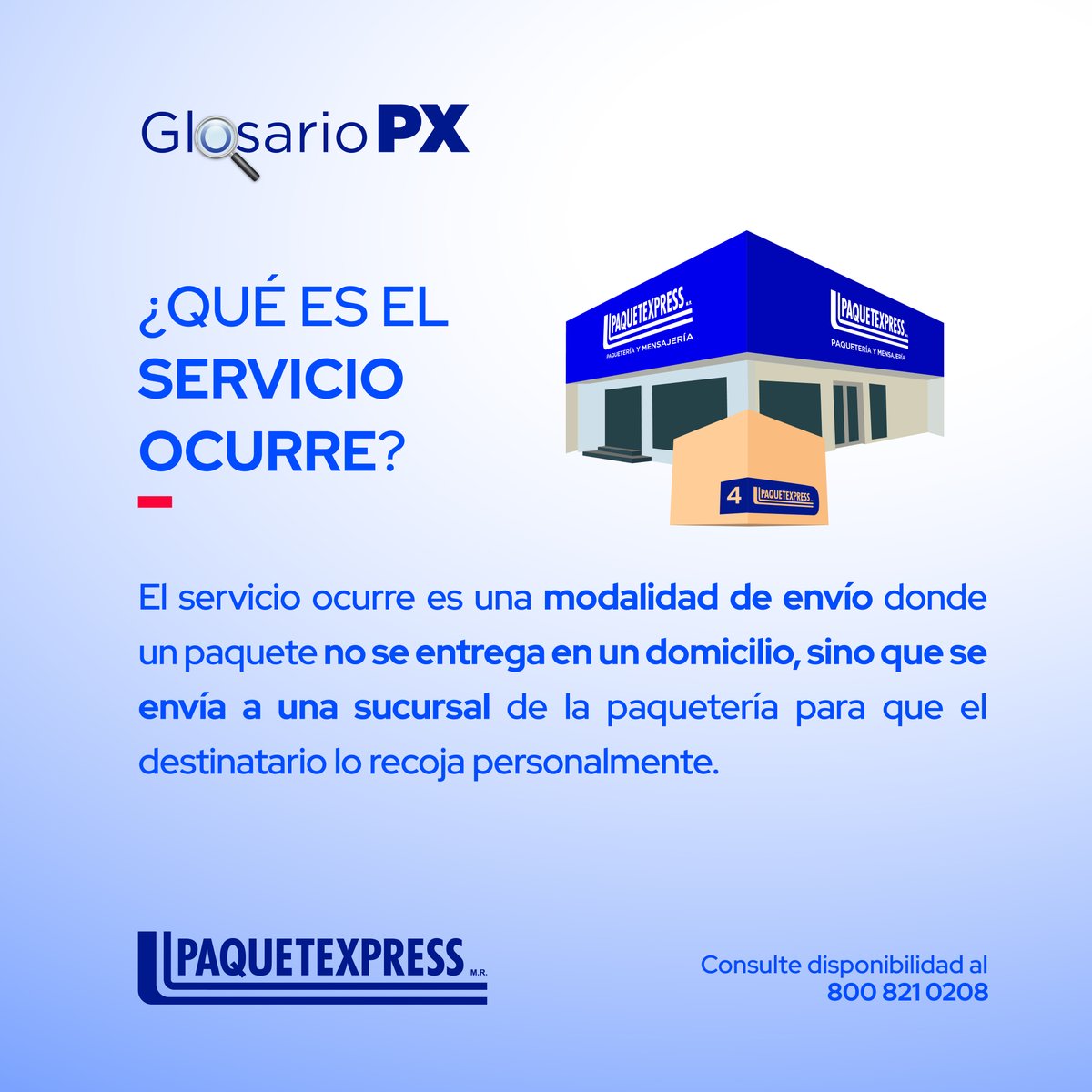 ¿Sabía qué…?🔍  

En Paquetexpress “Entrega ocurre”, se refiere al tipo de entrega en el que el cliente pasa directamente a una de nuestras sucursales para recoger su mercancía, en lugar de recibirla en su domicilio📦.

#paquetexpress #ocurre #logistica #paqueteria #mensajeria
