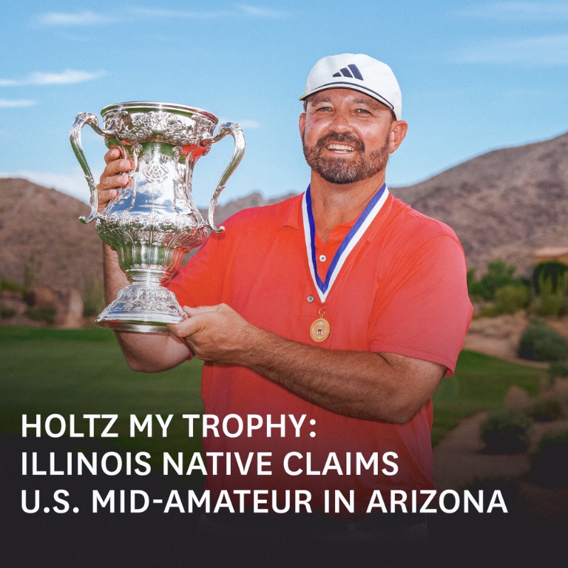 USGA's tweet photo. “Trust the process, trust your game, don’t give up.”

In his first USGA championship, Brandon Holtz delivered when it mattered most — clinching a 3-and-2 victory in the U.S. Mid-Amateur final ⬇️