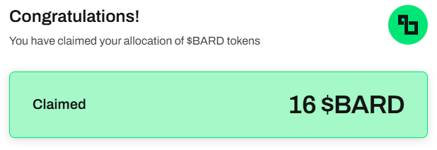 #エアドロ 小市民のおこづかい帳（その68）
#Lombard 
まさにお小遣いといった感じで😆
16 $SWTCH ＝ $15
確認はこちらから👇
claim.lombard.finance