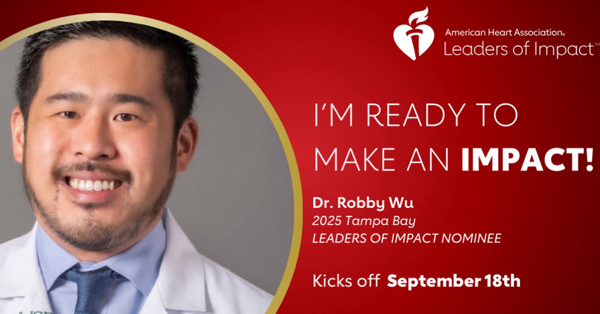 Honored to have been nominated for this year's AHA Leaders of Impact campaign! I'm using this platform to raise awareness and spread the word on Hypertrophic Cardiomyopathy in our Tampa Bay community and beyond.

www2.heart.org/site/TR?fr_id=…