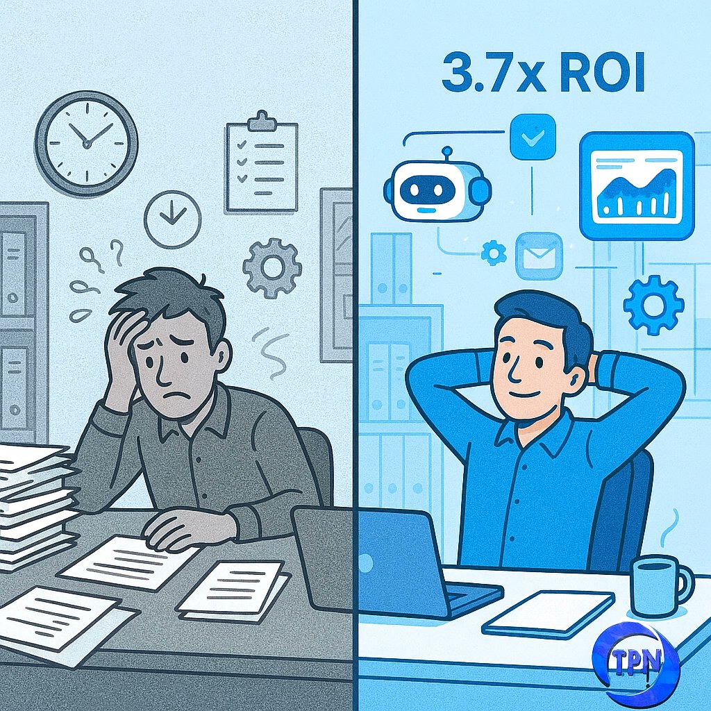 75% of small businesses try AI, but only 15% fully use it. Early adopters see 3.7x ROI and save 13 hours weekly!

What's your go-to AI tool for business automation in 2025?

#SmallBizTips #TechSimplified #TPNetworks