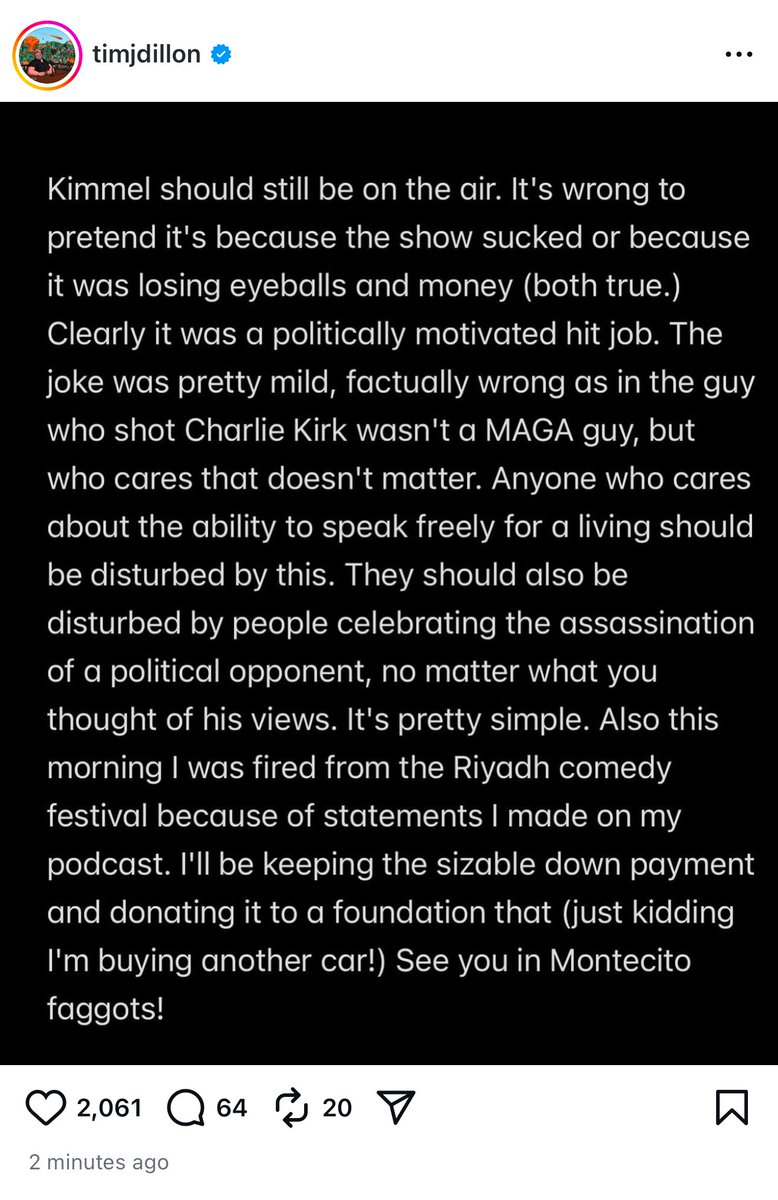 yashar's tweet photo. Comedian @TimJDillon on Jimmy Kimmel. https://t.co/VF2SVBuAjm