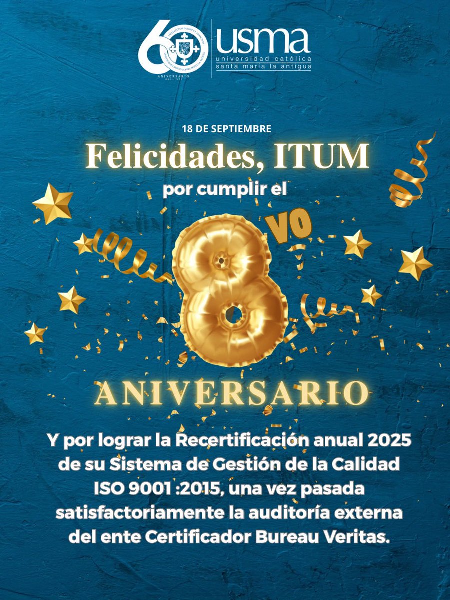 USMApanama's tweet image. Felicitamos al Instituto Técnico Universitario Multisectorial Ing. George Richa Mawad (ITUM) de la #USMAPanamá por los logros alcanzados. 💙
#ITUMUSMA
#USMAPanamá
#YoSoyUSMA
