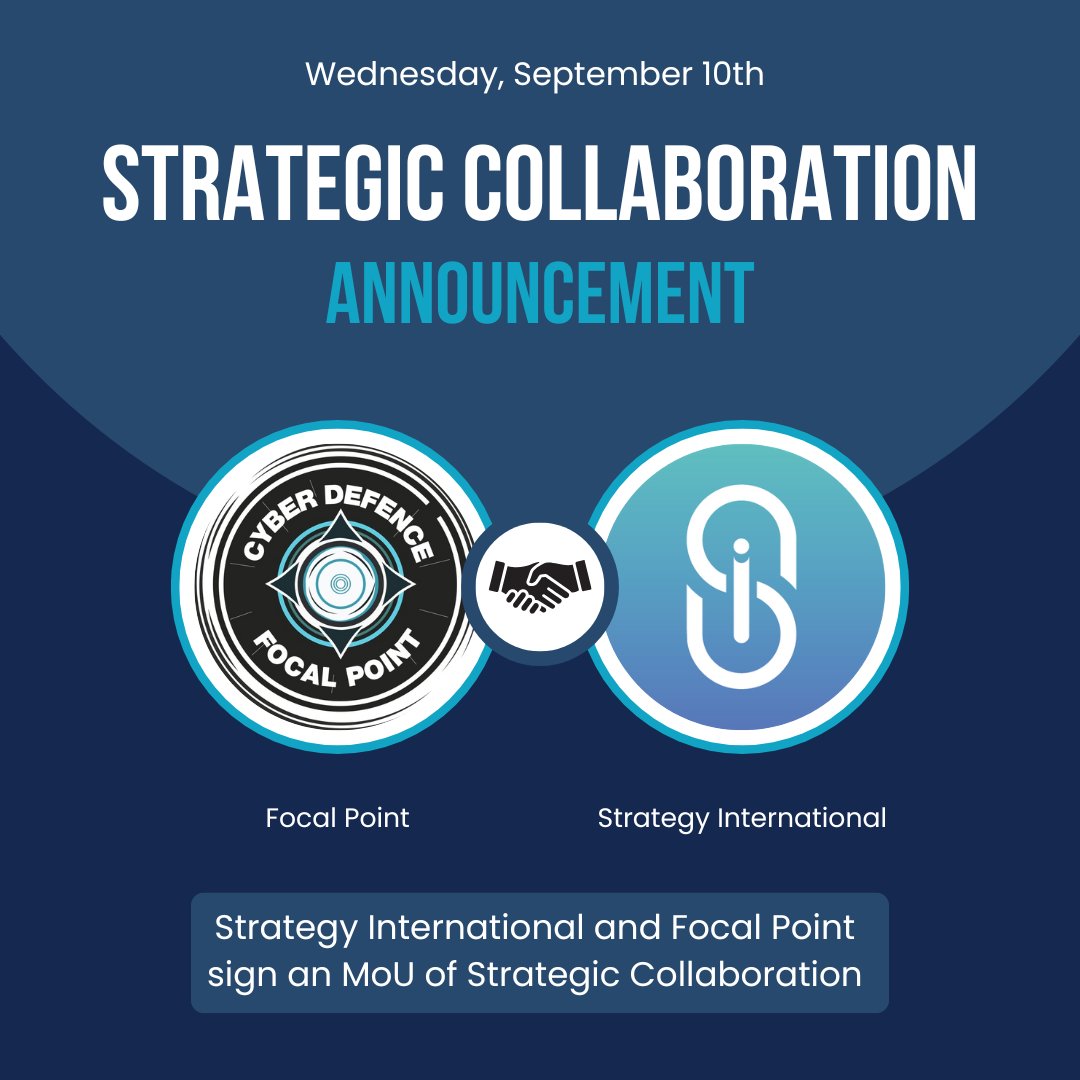 🤝 Excited to announce a new collaboration between <a href="/focalpointsprl/">FOCAL POINT sprl</a> (FP) &amp; <a href="/strategy_int/">Strategy International</a> (SI). Together we’ll deliver cutting-edge cyber defence training &amp; strategic insights. First milestone: Defender BLUE in Nov 2025. 🔗 strategyinternational.org/2025/09/16/new…
