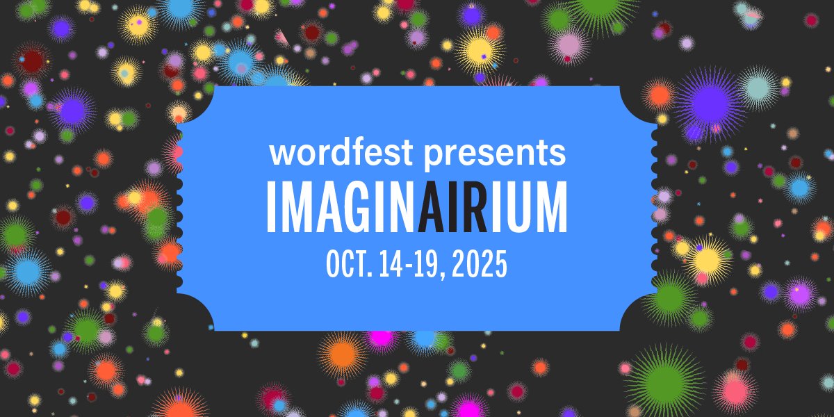 50+ luminaries will be appearing in 30+ shows at the 2025 Imaginairium Festival, October 14-19 in Calgary’s Beltline neighbourhood. It’s a Supernova Celebration of Wordfest’s 30-year history of creating life-affirming experiences. Visit wordfest.com for more!