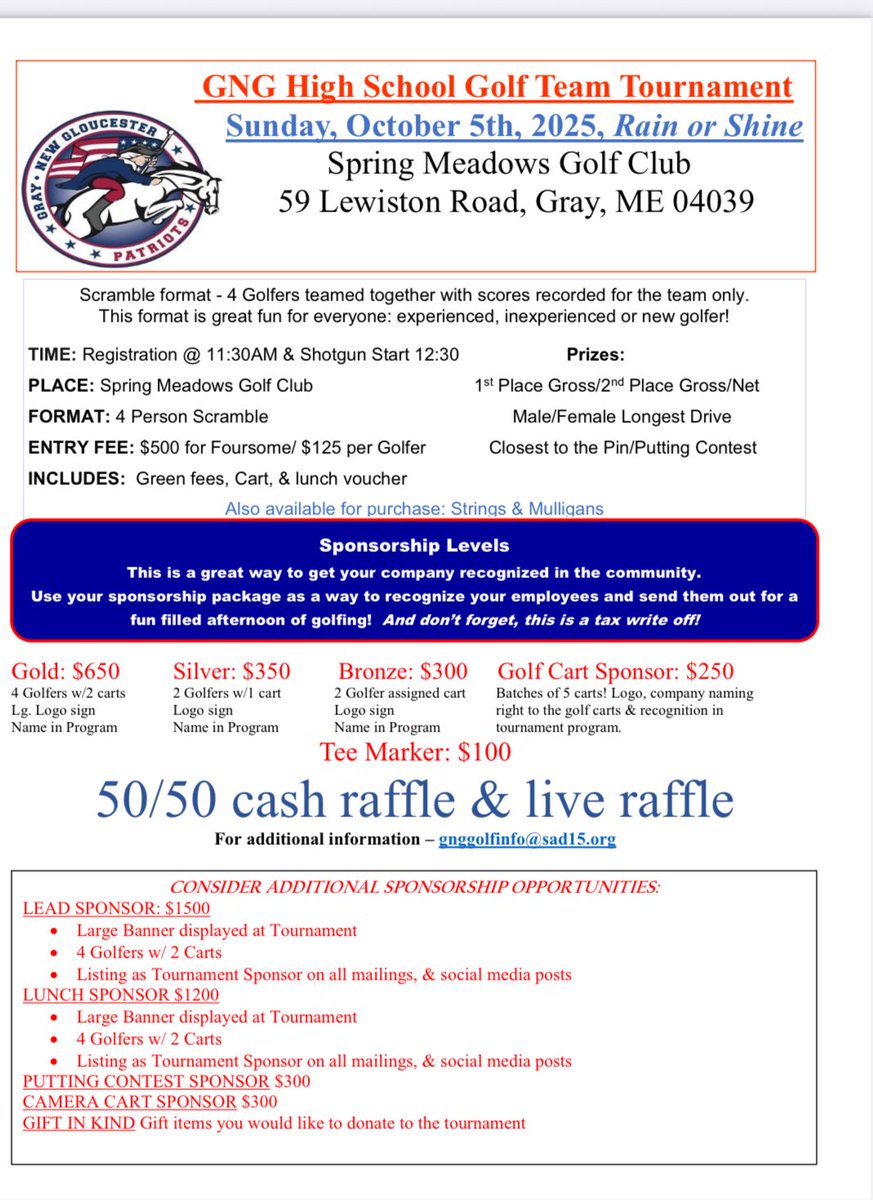 physed6's tweet image. GNG Golf Scramble October 5
Sign Up Here….. forms.gle/CApaip1opSp8ai…