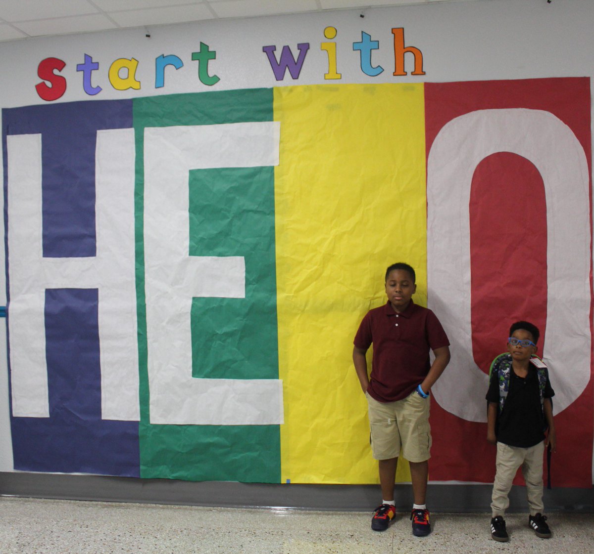 Broward_ES's tweet photo. 🌟 Start With Hello Week was a success at Broward Elementary! Scholars built rainbow bracelets, learned “hello” in new languages, signed the Kindness Constitution &amp; shared what brings them sunshine. ❤️💙💚💛 #StartWithHello #KindnessCounts https://t.co/aDh6wuhHjl