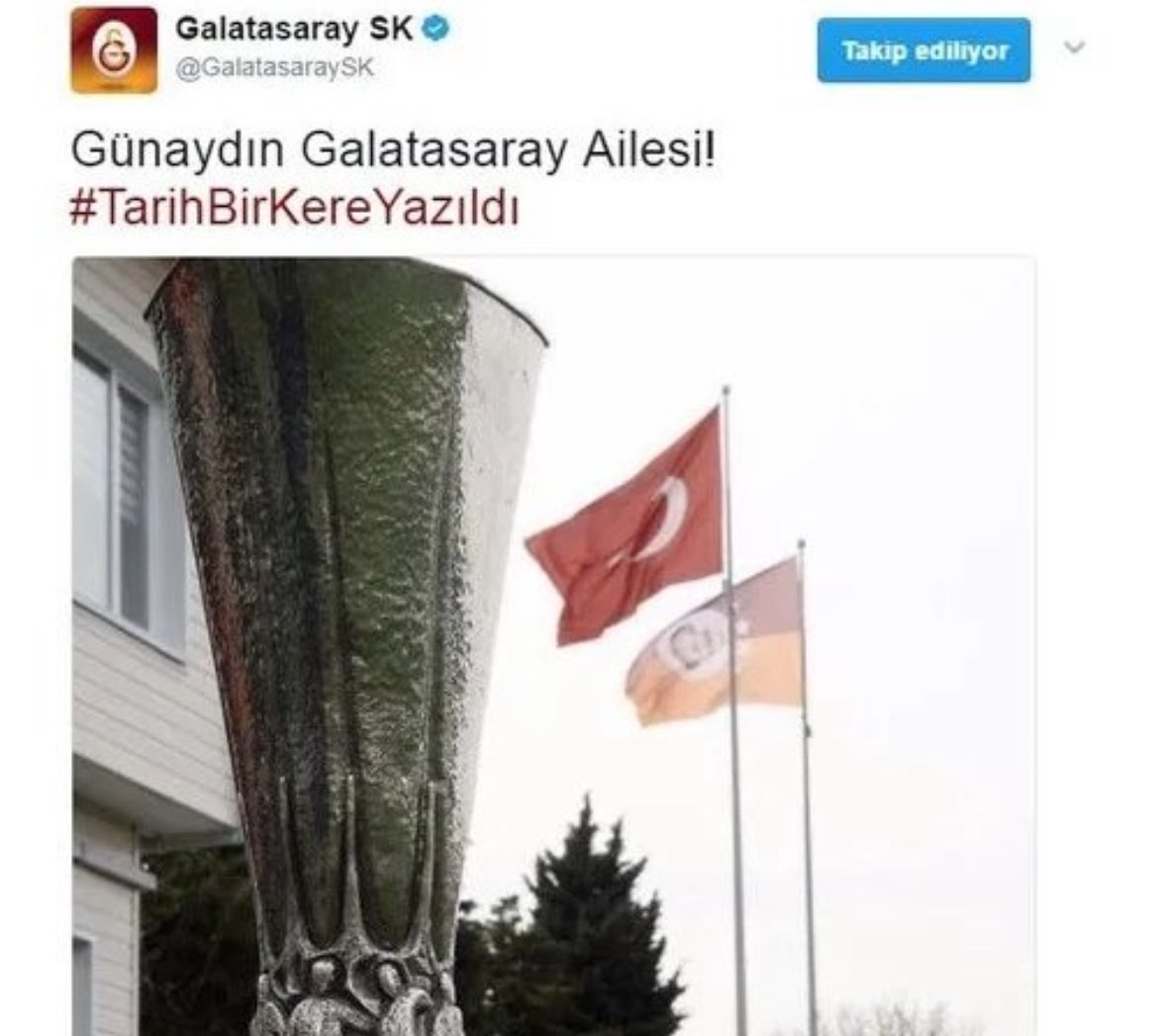 İyi Akşamlar Büyük Galatasaray Ailesi
#T5rihbirkereyazıldı