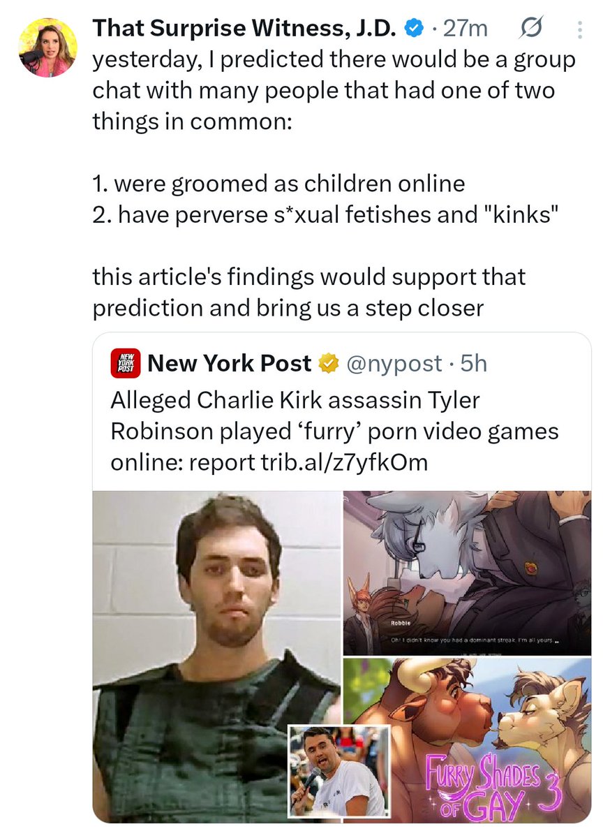 As usual, BJ Courville/That Surprise Witness had "psychic visions" (that somehow align with lots of online speculation) and is using anything to show "she got it right omg she's soo intelligent!" The connection with her predictions and this article are tenuous at best.

This is