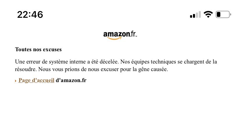 SwitchDadooka's tweet photo. Cette fois c’est Amazon qui est en rade. On est gâtés en ce moment ! #AmazonDown https://t.co/50cbeJPHZA