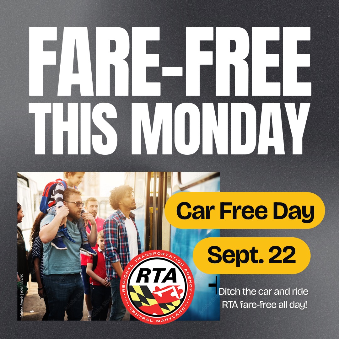 🚍 Ride RTA fare-free on Sept 22 for National Car Free Day! Leave the car, ride free, all day long. 🌎 #CarFreeDay #RideRTA #FareFree