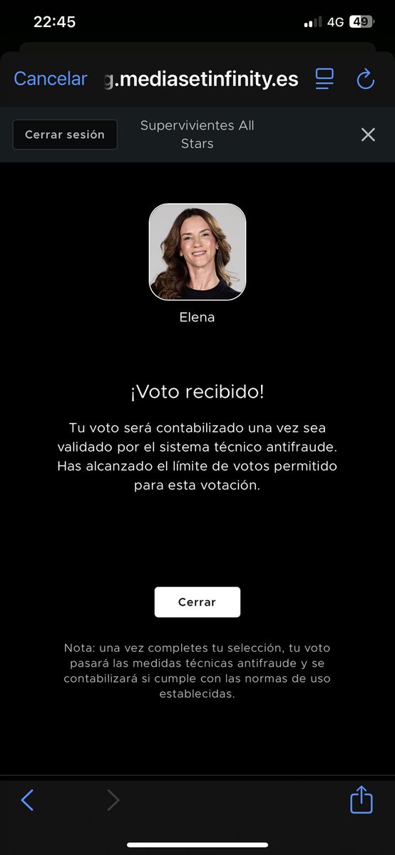 <a href="/LaRana_Oficial_/">La Rana Verde</a> Solo por ver el termómetro adarista mi voto es pa ELENA, q además es mucho mejor superviviente q ADARA