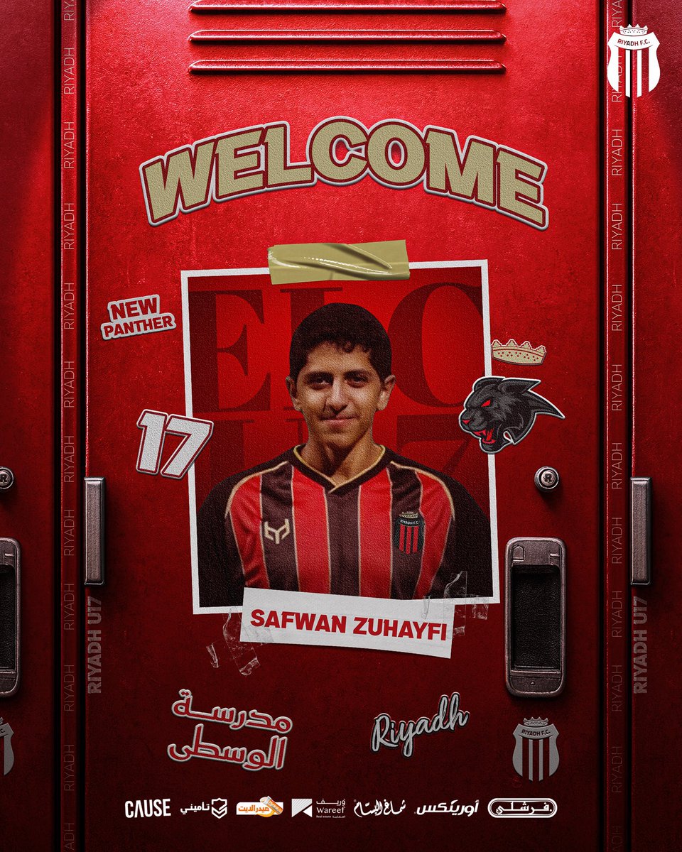 RFC_NEWS1's tweet image. 🚨🚨🚨🚨🚨🚨🚨🚨🚨🚨🚨🚨🚨🚨

عــــــاجــــــل — رســــمــــيًــا

نادي #الرياض يعلن التعاقد مع اللاعب "صفوان الزحيفي" .. مواليد (2008)!🔥❤️

#رياض_U17 | #مستقبل_الرياض