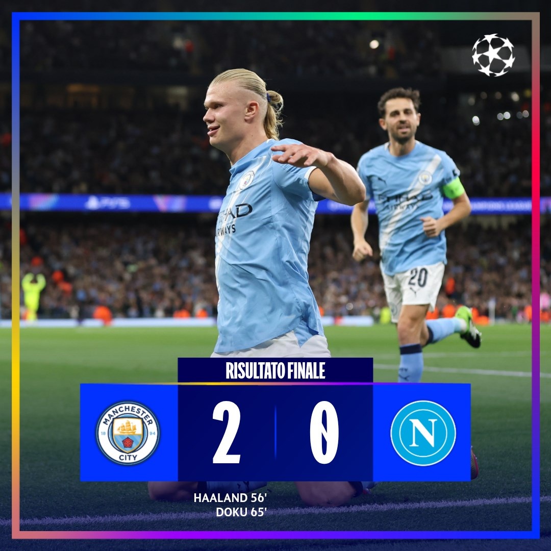 Sconfitta per il Napoli sul campo del Man City