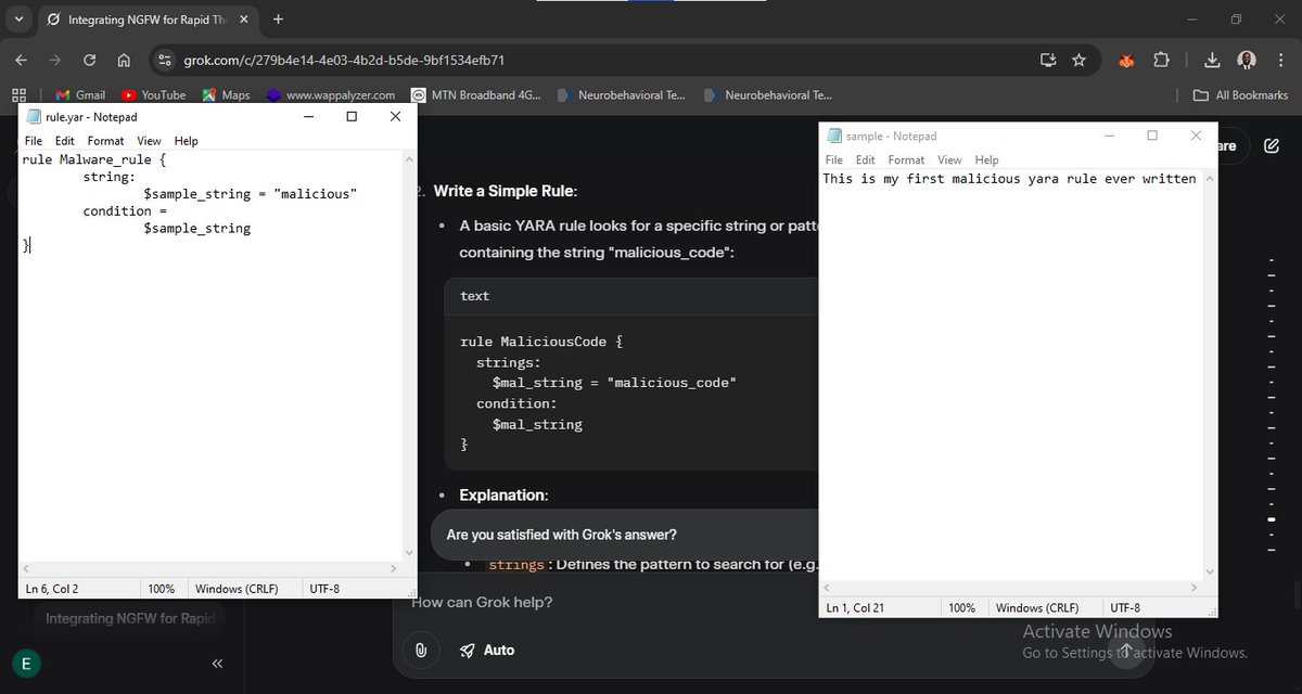 cyberjeremiah's tweet image. 98/100 
#100DaysOfCyberSecurity @ireteeh @TemitopeSobulo
@segoslavia
Today I investigated some SIEM alerts on @LetsDefendIO and earned a new badge.

I also wrote my first  custom YARA rule.

Thank you @Cyblackorg and @anyrun_app