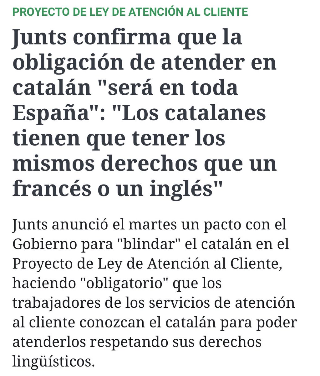 Junts quiere que en #León hablemos todos catalán. No porque tenga sentido, sino para dejar claro que pueden doblegar y someter a un Sánchez siempre servil con ellos.

Y como bonus, arrastran a todos los socialistas, incluidos los socialistas leoneses que aplauden hasta esto.