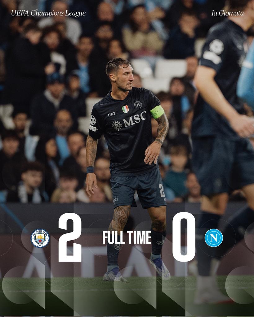 sscnapoli's tweet image. ⏹️ Full time: #ManCityNapoli 2-0

💙 #ForzaNapoliSempre