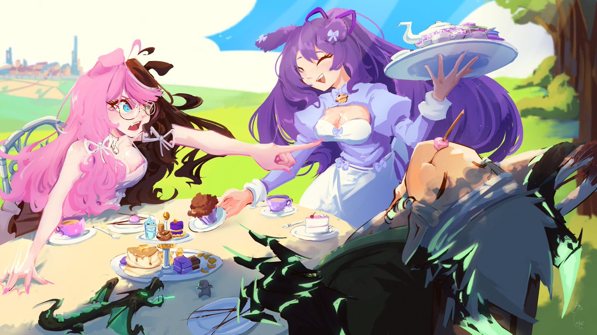 I gotta visit laur's cafe again, the sweets were sooo gooddddd 🤤
#dracorenart