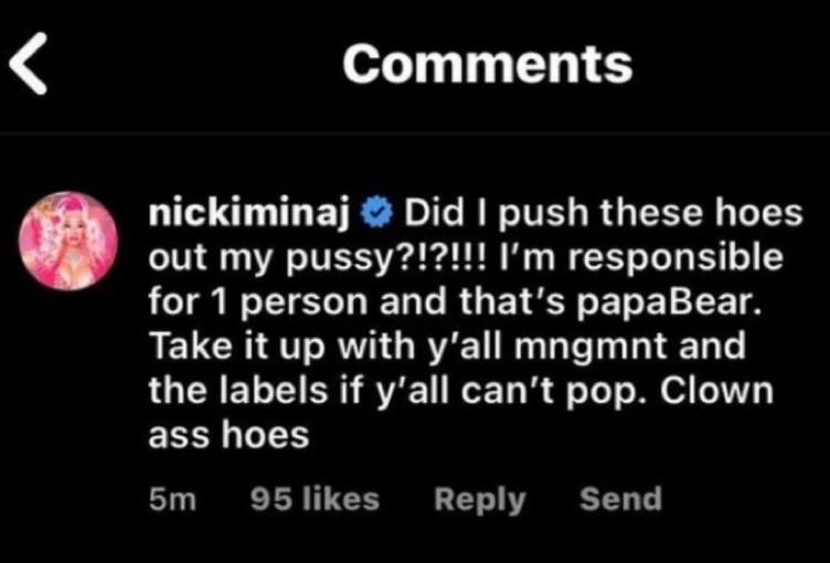 nicki might tell a joke but she’s never told a LIE 😭