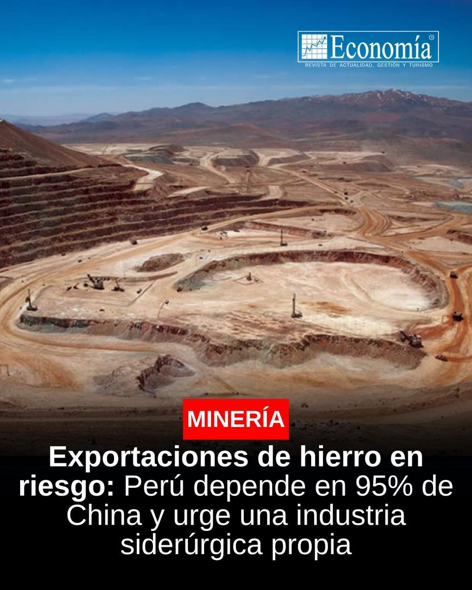 EconomiaRevista's tweet image. 🇵🇪⚠️ El hierro peruano, motor de divisas con más de 8 millones de toneladas anuales, enfrenta un reto clave: 95% de sus exportaciones dependen de China. 

#MineríaPeruana #Hierro #Exportaciones #Diversificación #EconomíaPerú #mineria #Actualidad #peru 

revistaeconomia.com/exportaciones-…