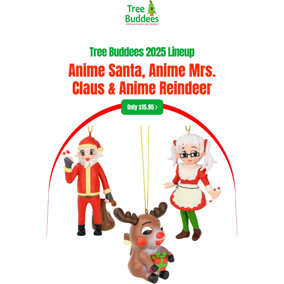 TreeBuddees's tweet image. 🌸🎅 Kawaii Christmas has entered the chat.
#AnimeOrnaments #TreeBuddees