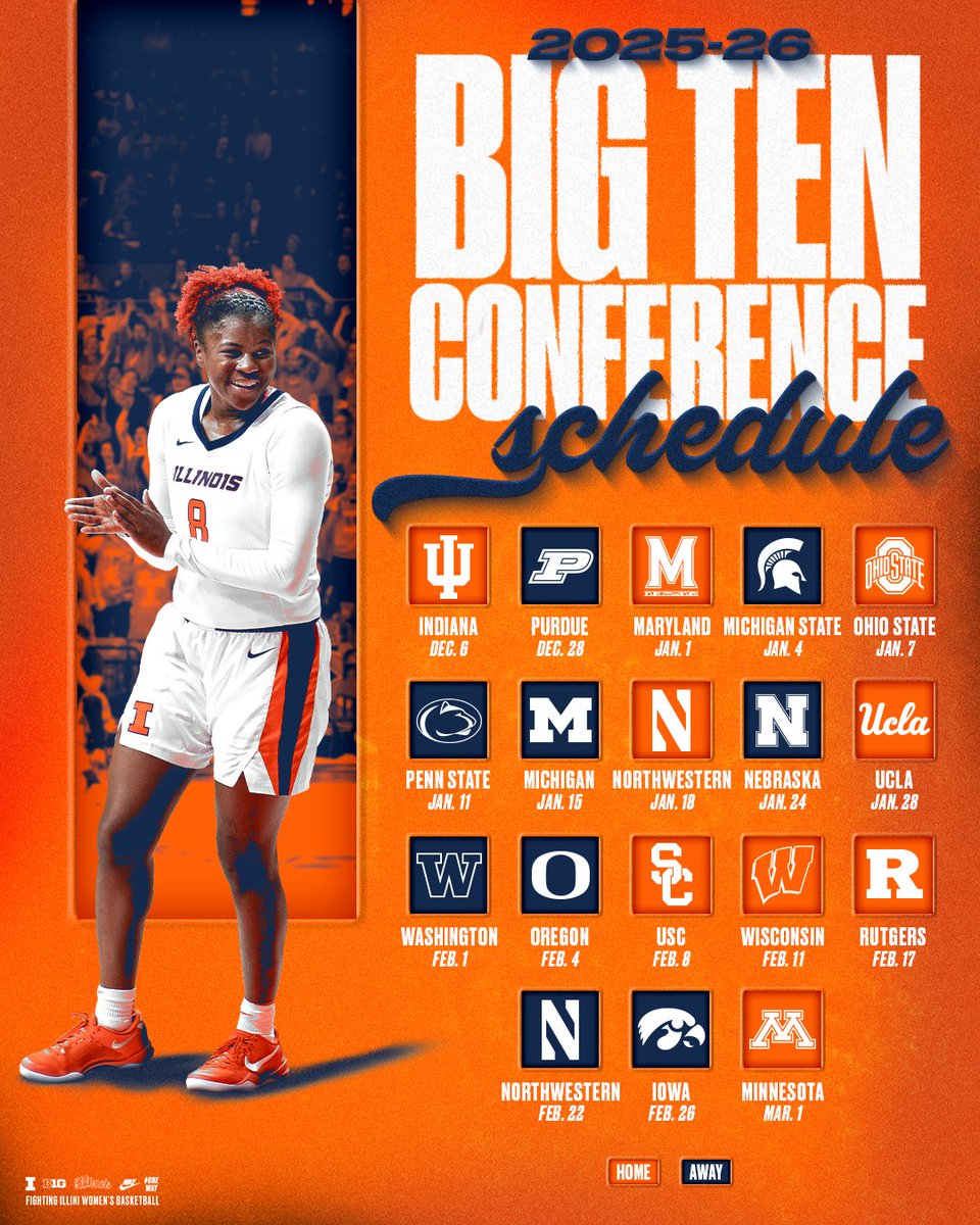 🚨 BIG TEN SCHEDULE ALERT 🚨

No better time to lock in your seats for all 18 home games in State Farm Center ⬇️

🎟️ - ow.ly/j6j750WZ3lt
📆 - ow.ly/HM5m50WZ3lv