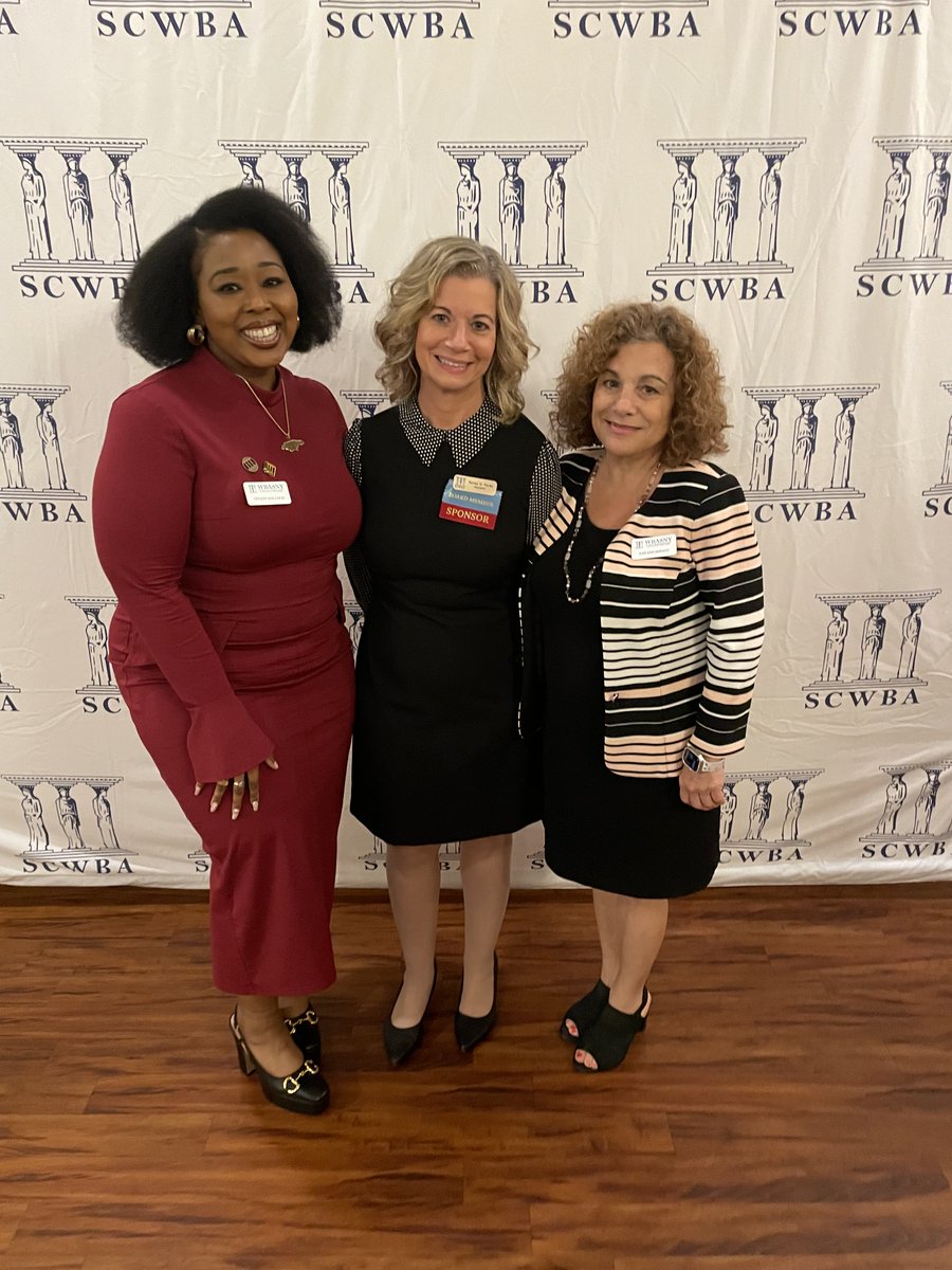 WBASNY's tweet photo. Congratulations to the Suffolk County Women's Bar Association (SCWBA) and its President, Renée Pardo, on a successful Membership Mixer last night! (Renée Pardo, pictured with Tiffany Malcolm, WBASNY Vice President, and Jodi Ann Donato, WBASNY Treasurer and SCWBA Past President). https://t.co/vXtsT2OyYu
