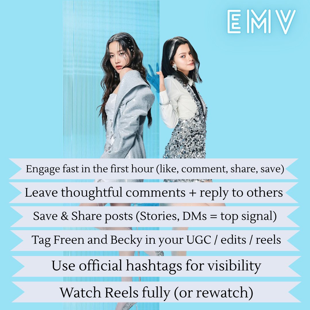 Jowitka001's tweet image. 🌷 FreenBecky Support Fan Guide 2025 🌷
Instagram has changed, and so has the way we support our idols.
Here’s your complete fan toolkit to help boost Freen &amp;amp; Becky’s reach, EMV, and MIV 💎

📖 What’s inside:
1️⃣ EMV Guide → daily engagement tips (likes, saves, shares, comments,…