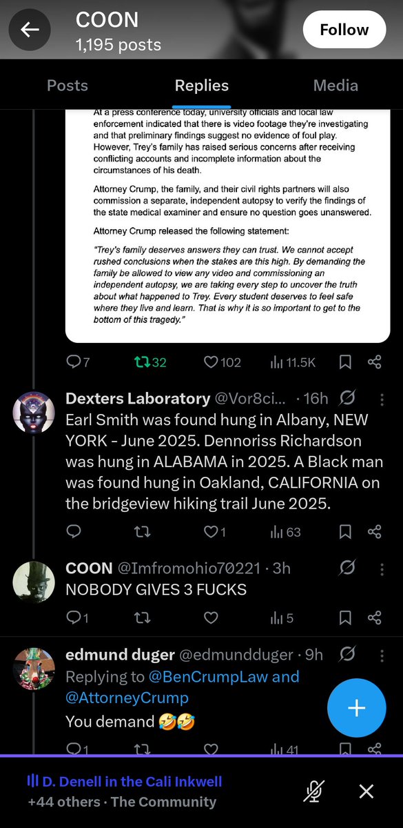 AmericaOwesADOS's tweet image. So many hangings happening, with zero transparency &amp;amp; updates #ADOS