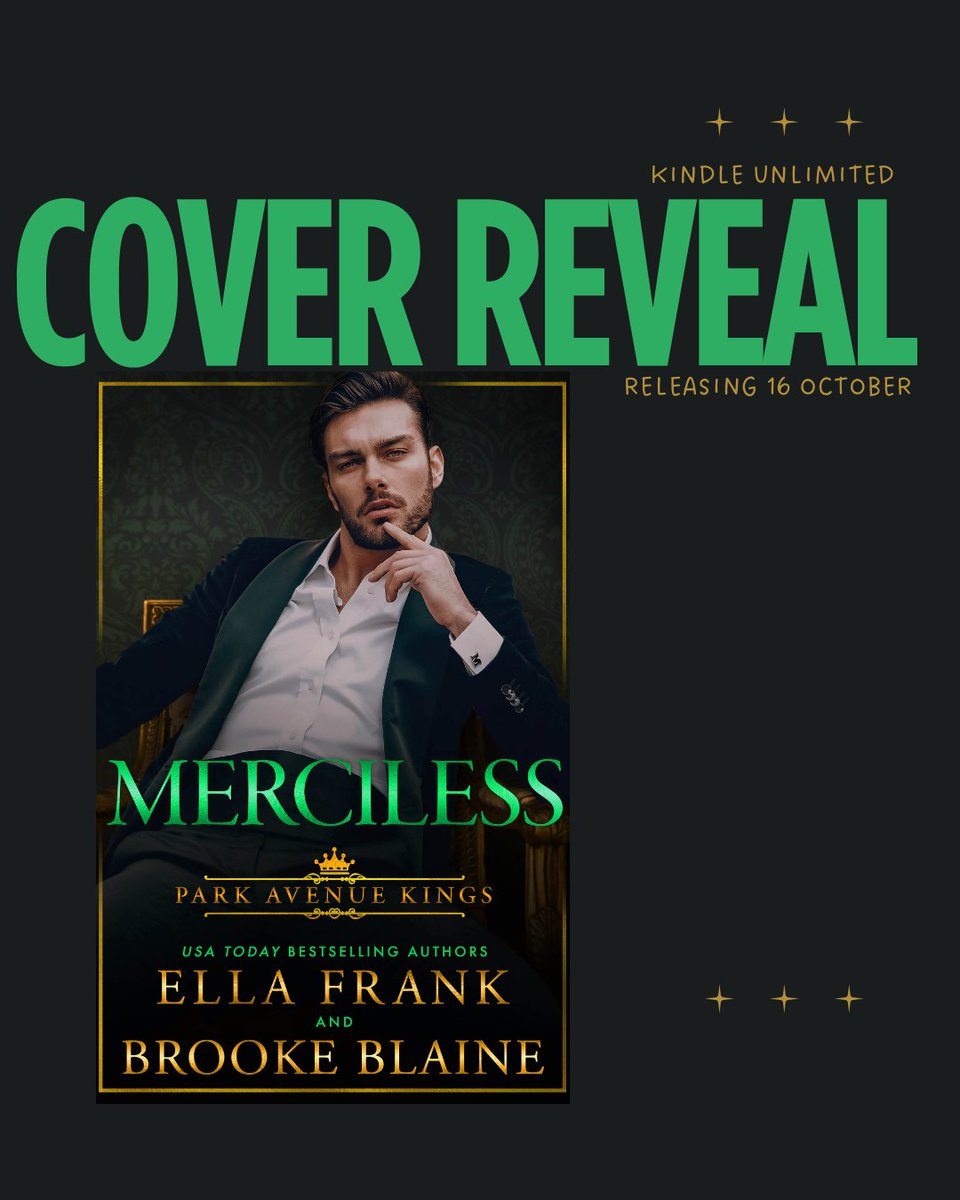 mags_louise's tweet photo. 💚Cover Reveal💚

MERCILESS by Ella Frank &amp; Brooke Blaine releasing 16 Oct!

#PreOrderNow 
https://t.co/BWvLn2ahhK 

Merciless (Park Avenue Kings #4) is the first book in a duet within the Park Avenue Kings series. Ruthless (Park Avenue Kings #5) will be the continuation. https://t.co/t3lS5H5Lkx