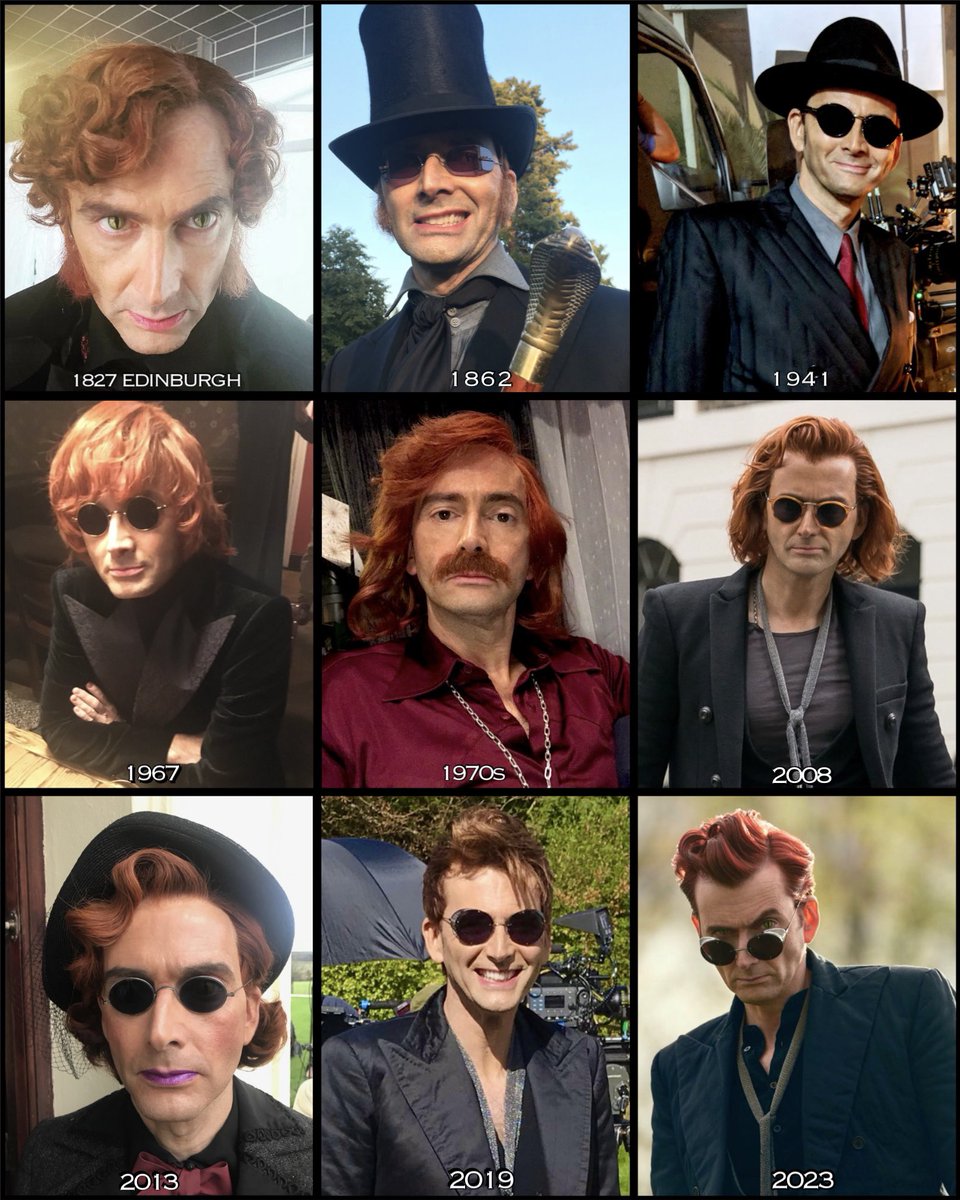 Crowley through the years 😈
#goodomens • #davidtennant