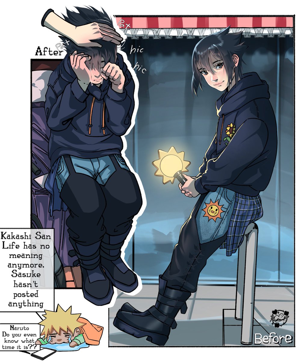 Being a sunflower is exhausting 
#narusasu